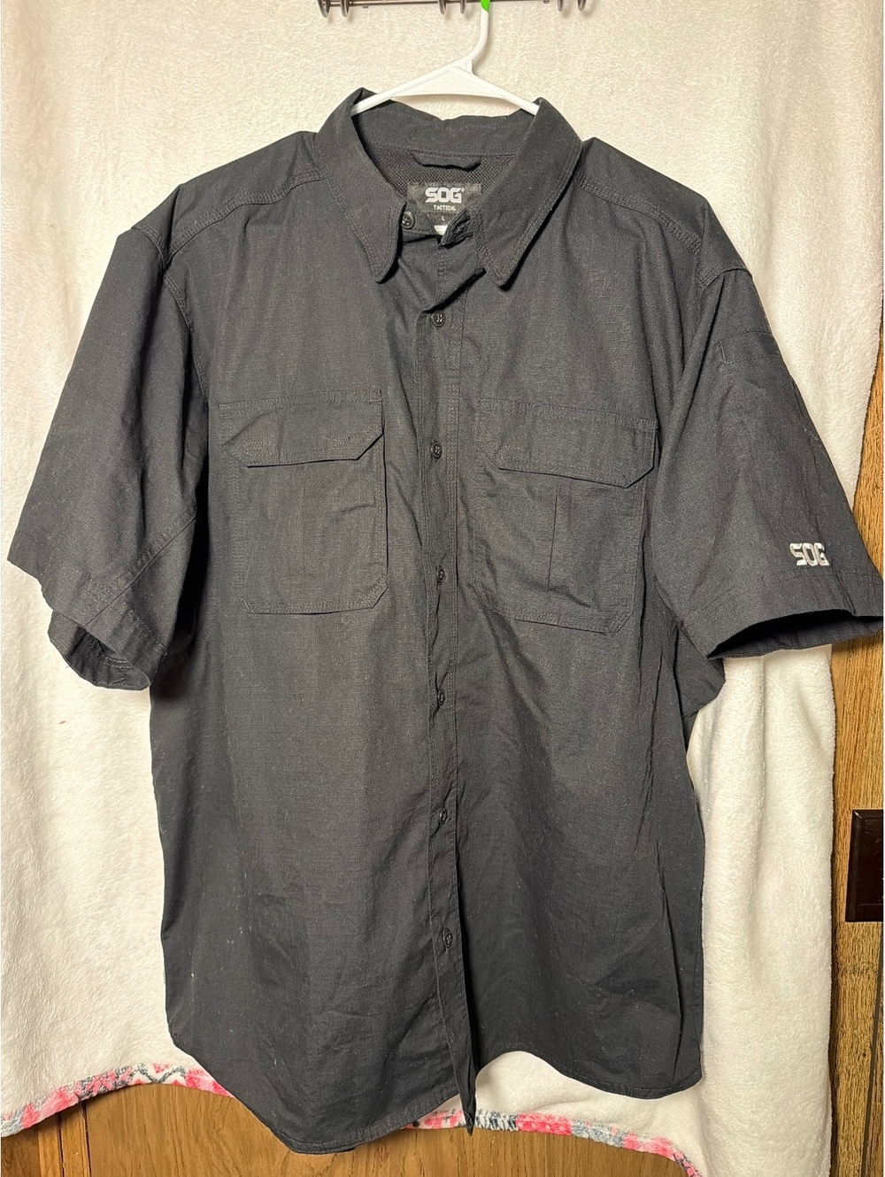 Cotton tactical utility shirt, SOG Tactical, short sleeve button-up